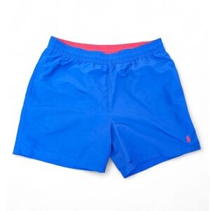 Polo by Ralph Lauren Men's Cobalt Blue/ Red Swim Shorts.